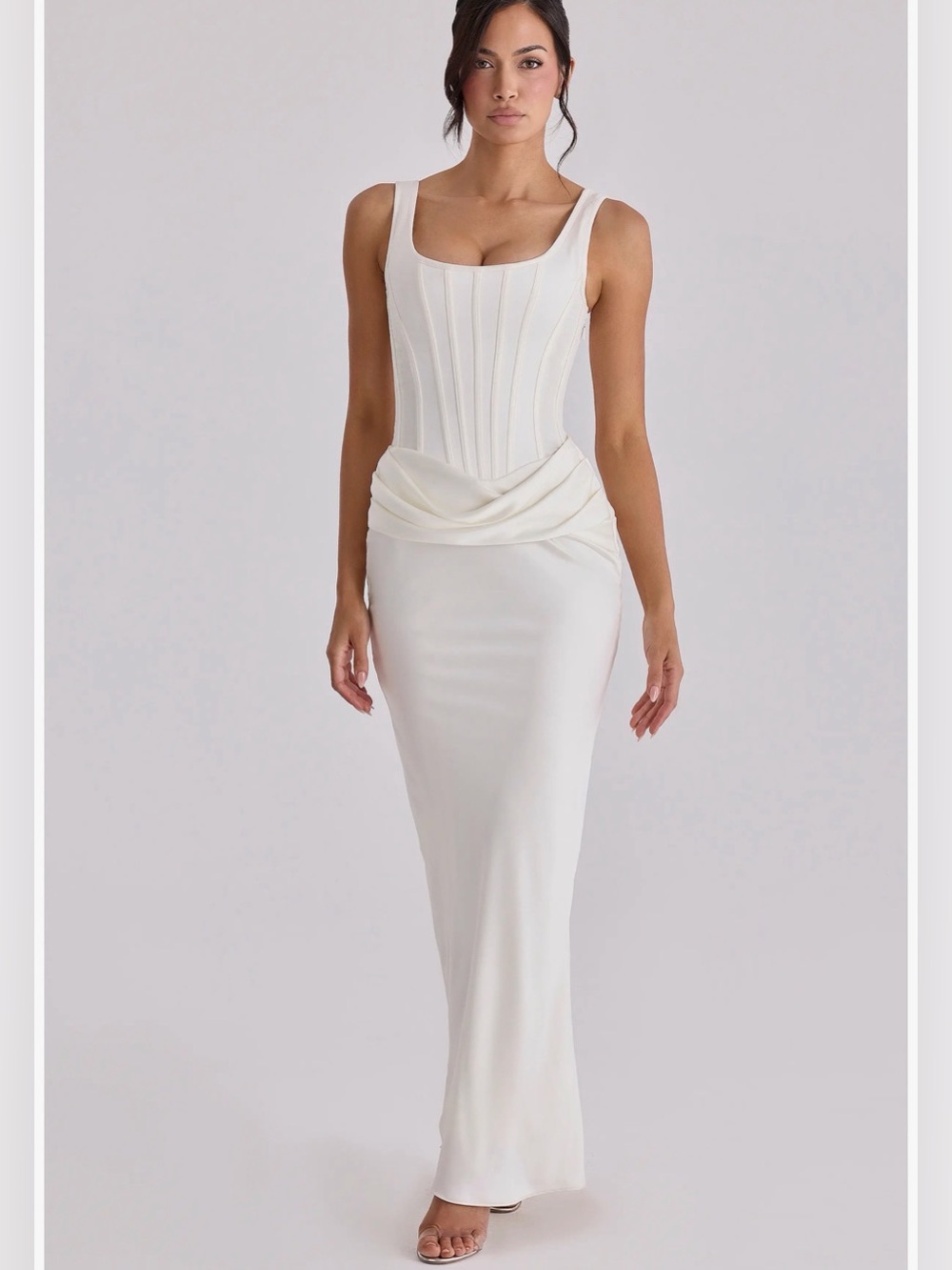 HOUSE OF CB Kira Corset Bodice Satin Gown size M
